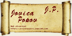 Jovica Popov vizit kartica